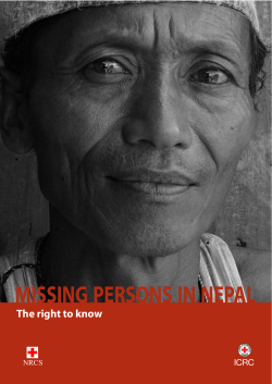 MISSING PERSONS IN NEPAL - The right to know