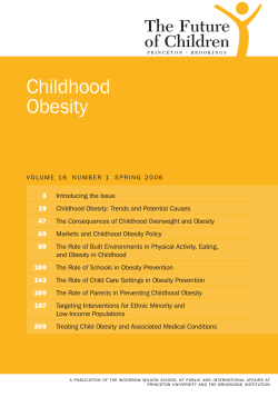 Childhood Obesity - The Future of Children