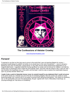 The Confessions of Aleister Crowley - Niontron