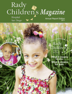 Rady Childrens Magazine, 2011 Annual Report