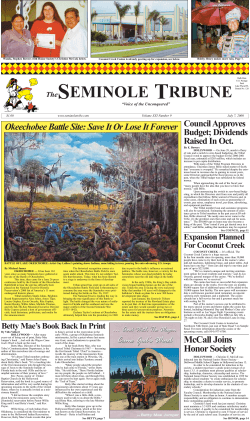 SEMINOLE TRIBUNE - Seminole Tribe of Florida