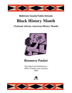 African American History Month - Baltimore County Public Schools
