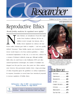 Reproductive Ethics [PDF] - Center for Genetics and Society