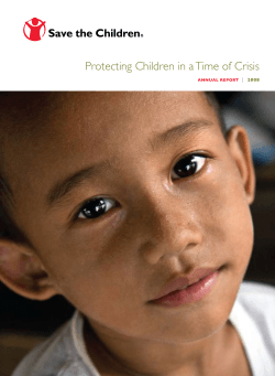 Protecting Children in a Time of Crisis - Save the Children
