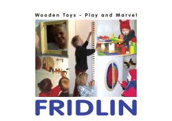 Wooden Toys - Play and Marvel - Fridlin.de