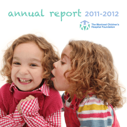 annual report 2011-2012 - The Montreal Childrens Hospital