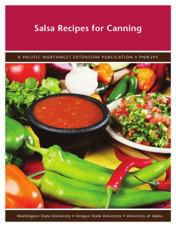 Salsa Recipes for Canning - Oregon State University Extension