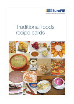 Traditional foods recipe cards - Eurosfaire
