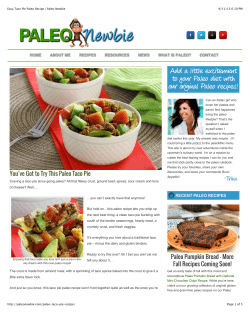 Easy Taco Pie Paleo Recipe | Paleo Newbie - Crossfit Flyover