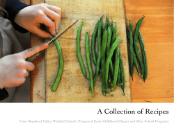A Collection of Recipes - Shepherd Valley Waldorf School