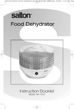 Food Dehydrator - Salton