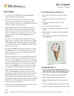 Ice Cream - ESL Library