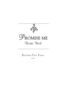 PROMISE ME Recipe Book - Richard Paul Evans
