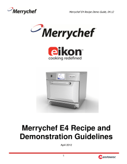 e4 Recipe Guide - Merrychef
