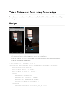 Take a Picture and Save Using Camera App Recipe - Xamarin