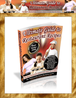 Ultimate Guide to Restaurant Recipes - Home Business Center of