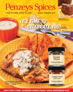 celebrate you! Its time to - Penzeys Spices
