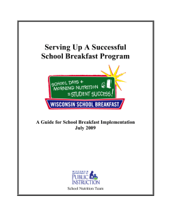 Serving Up a Successful School Breakfast Program - WI Child