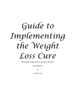 Guide for Implementing The Weight Loss Cure - bon sain