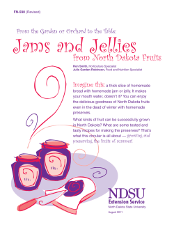 Jams and Jellies from North Dakota Fruits - NDSU Agriculture