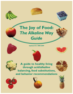 The Joy of Food: The Alkaline Way Guide - ELISA/ACT