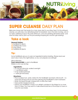 SUPER CLEANSE DAILY PLAN - NutriLiving