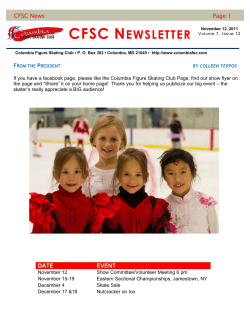 CFSC News Page 1 DATE EVENT - Columbia Figure Skating Club