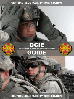 OCIE Guide (PA2400) - U.S. Army