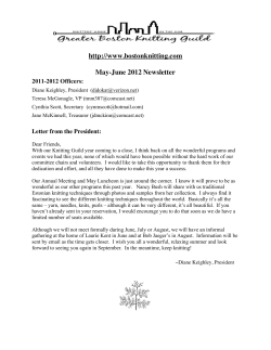 May-June Newsletter - Greater Boston Knitting Guild