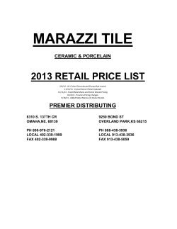 MARAZZI TILE - Premier Distributing