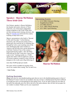 Speaker: Sharon McMahon Three Irish Girls Sharon McMahon