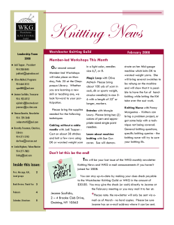 Knitting News 2- Feb 08 - Westchester Knitting Guild