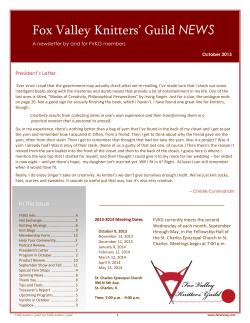 October 2013 - Fox Valley Knitters Guild