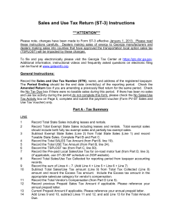 Sales and Use Tax Return (ST-3) Instructions - Georgia Department