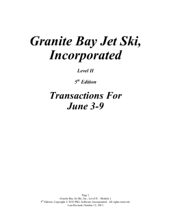 Granite Bay Jet Ski, Incorporated - PKL Software