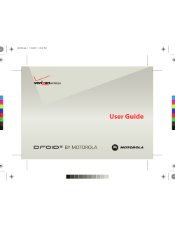 DROID 2 - User Guide - Verizon - Motorola Support