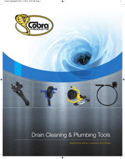 Drain Cleaning Plumbing Tools - Cobra Products