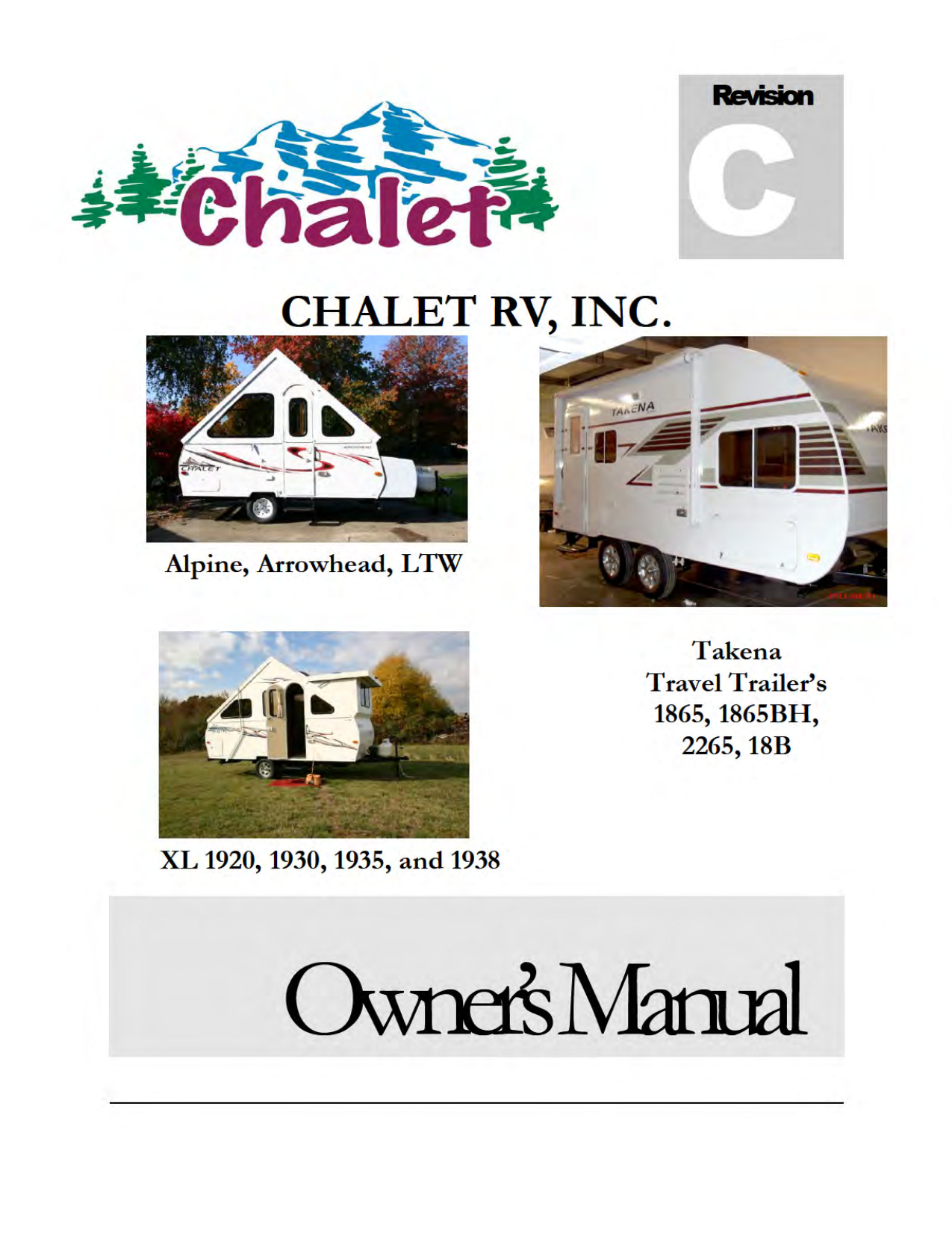 Universal Owners Manual Chalet Rv