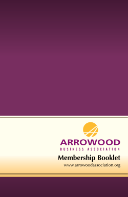 Membership Booklet - Arrowood Business Association