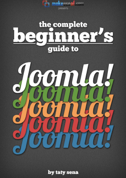 THE COMPLETE BEGINNERS GUIDE TO JOOMLA