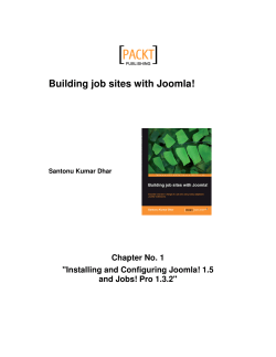 Building Job Sites With Joomla! Chapter No. 1 - Packt Publishing