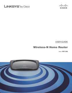 User Guide Wireless Linksys Router WRT120N