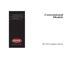 Peterbilt Conventional Trucks Operators Manual after 1-07