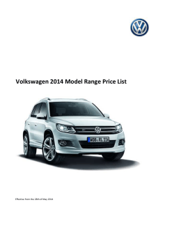 Model Price List - Volkswagen Ireland