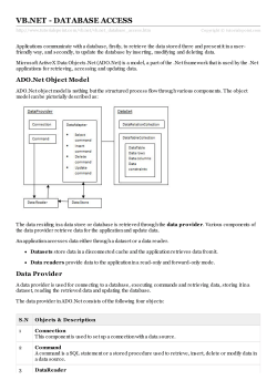 VB.Net Database Access - Tutorialspoint