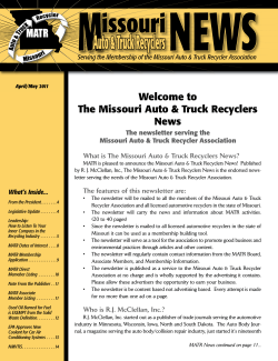 Welcome to The Missouri Auto Truck Recyclers News