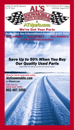 snow12-13 catalog.indd - Als Snowmobile Parts Warehouse