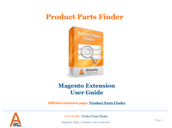 Magento Product Parts Finder by Amasty | User Guide