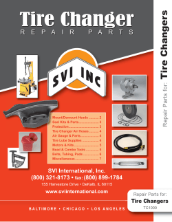 Tire Changer Parts - SVI International, Inc.
