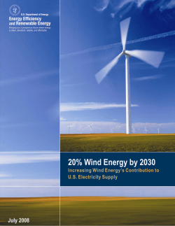 20% Wind Energy by 2030: Increasing Wind Energys - NREL
